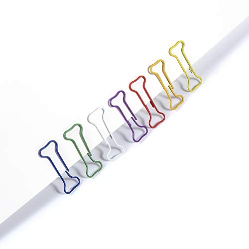 Multicolor 100Bone Shaped Paper Clips for Office Supplies