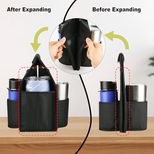 Insulated Carrier for 2/3 Cups: Portable Hot & Cold Drink Holder