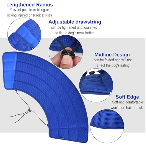 Breathable Mesh Recovery Cone for Large/Medium Dogs After Surgery