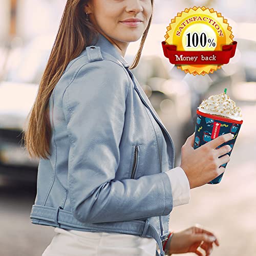 McDonald's Dunkin'Reusable Coffee Insulator Sleeve, Floral Design, 16-32 oz